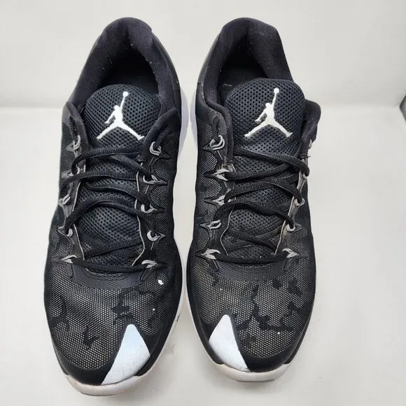 Nike Jordan Running Shoes Mens 10 Black Flight Runner 2 Logo Mesh Upper Sneakers