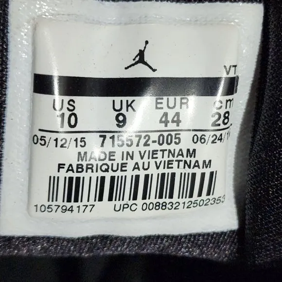 Nike Jordan Running Shoes Mens 10 Black Flight Runner 2 Logo Mesh Upper Sneakers