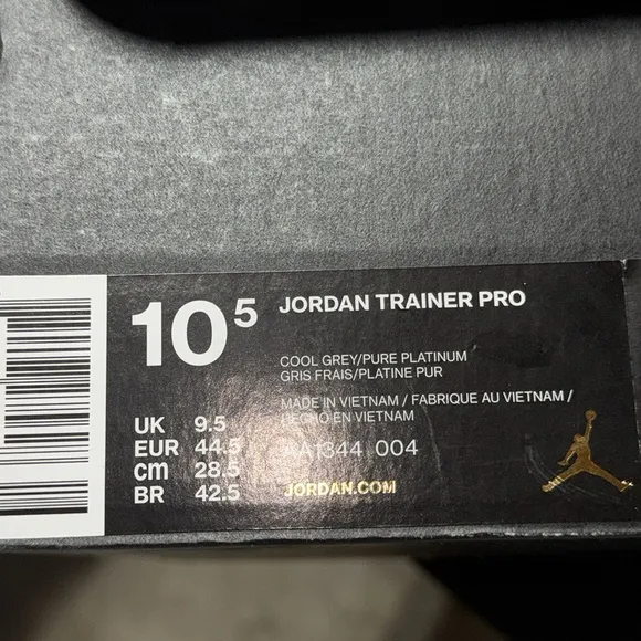 Nike Jordan Trainer Pro Air White High-Top Sneakers 10.5 white