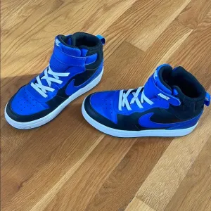 Nike Kids Blue and Black High-Top Sneakers