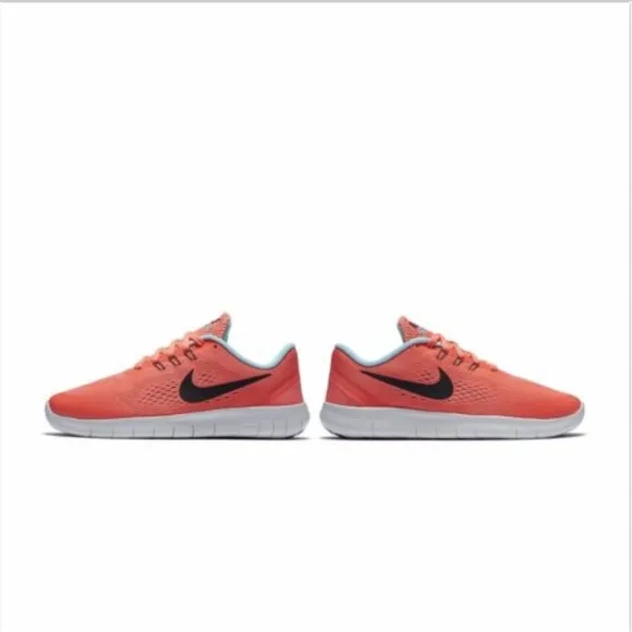 Nike Kids Free RN Running Shoe Lava Glow Size 5.5Y