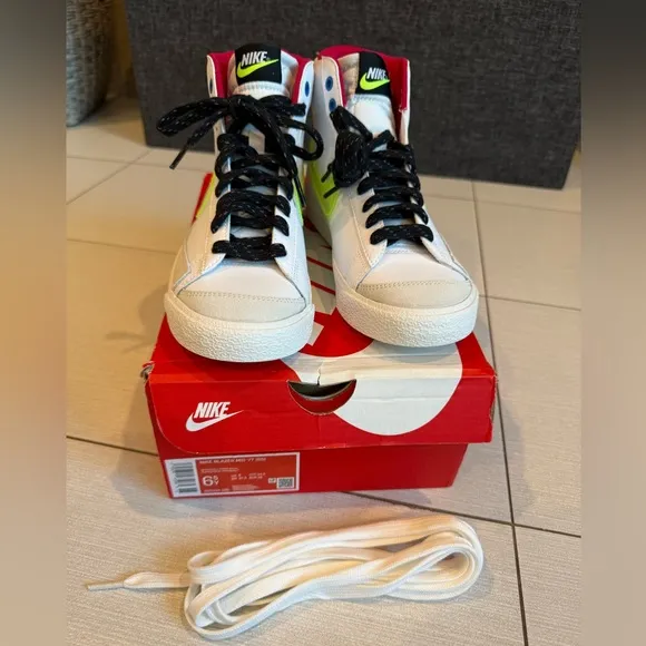 Nike Kids White High-Top Sneakers