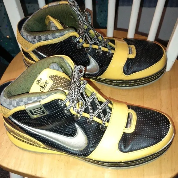 Nike LeBron 6 Black and Yellow High-Top Sneakers
