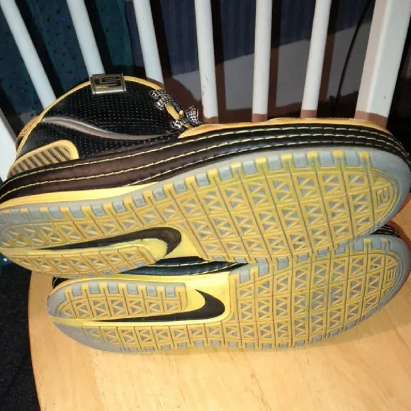 Nike LeBron 6 Black and Yellow High-Top Sneakers