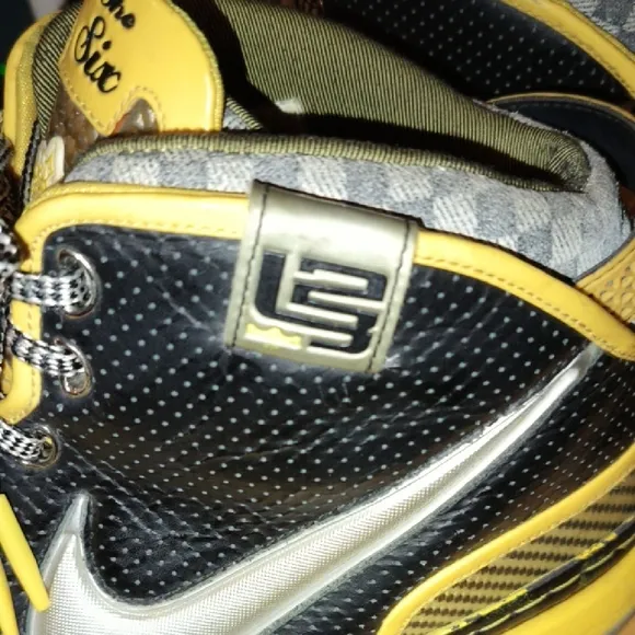 Nike LeBron 6 Black and Yellow High-Top Sneakers