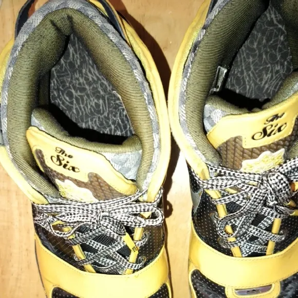 Nike LeBron 6 Black and Yellow High-Top Sneakers