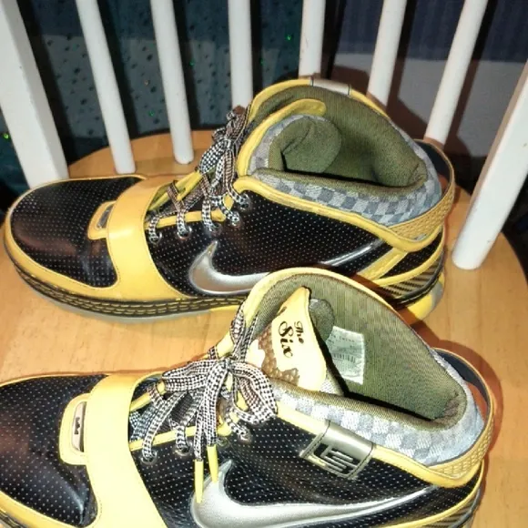 Nike LeBron 6 Black and Yellow High-Top Sneakers