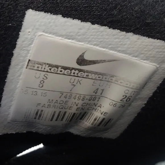 Nike LeBron Soldier 9 IX TB 749498-001 Straps Black White Basketball Mens Size 8