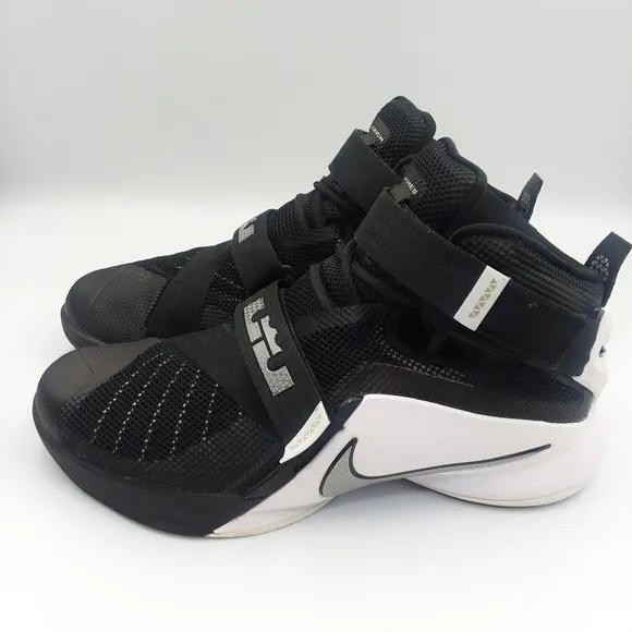 Nike LeBron Soldier 9 IX TB 749498-001 Straps Black White Basketball Mens Size 8