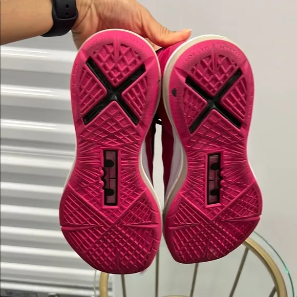 Nike LeBron Vibrant Pink and Black Sneakers