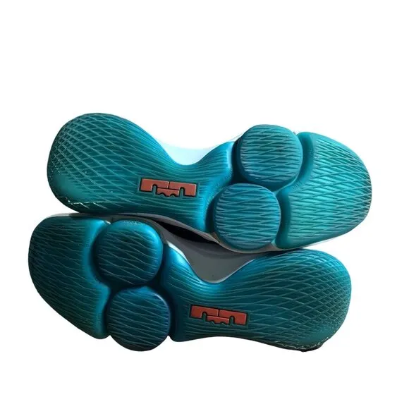 Nike Lebron Witness IV 4 Mens 7.5 Black‎ Red Teal Basketball Shoes BV7427-005