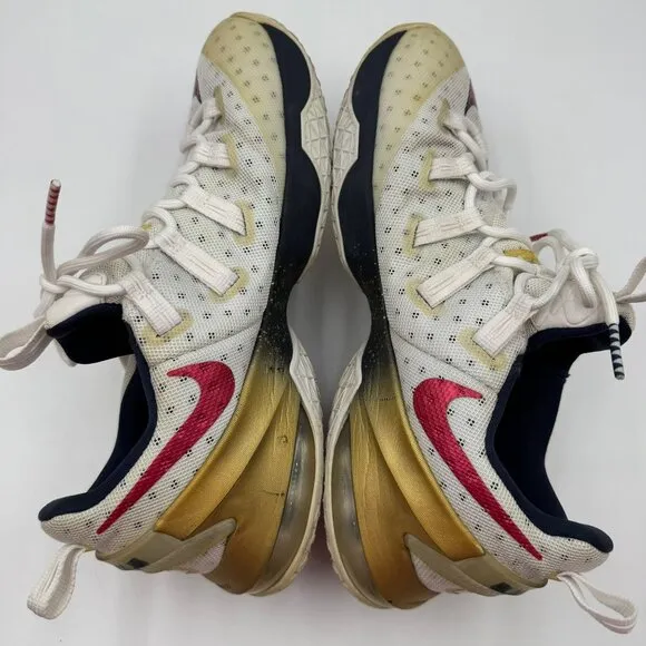 Nike Lebron XIII Basketball Shoes 831925-164 Red/White/Gold Mens Size 12
