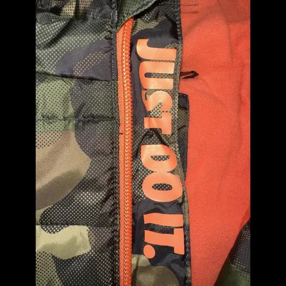 Nike Little Kids (Boy's) Army Camo Green Puffer Jacket