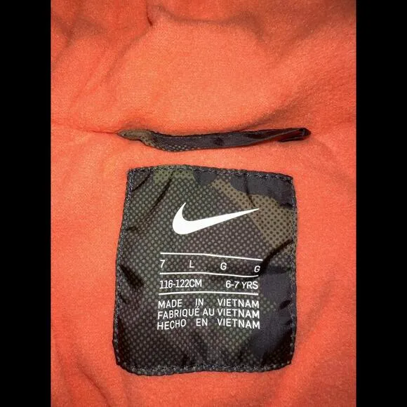 Nike Little Kids (Boy's) Army Camo Green Puffer Jacket
