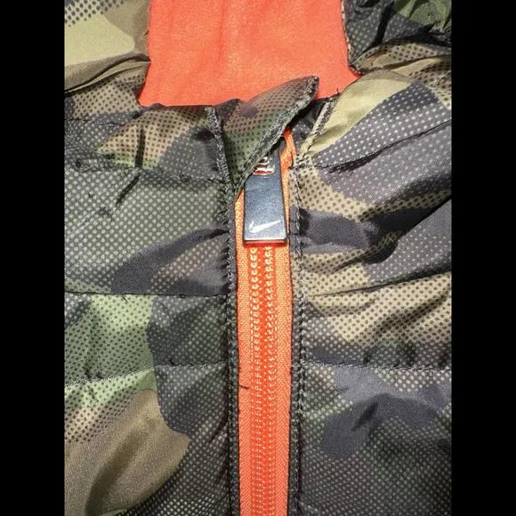 Nike Little Kids (Boy's) Army Camo Green Puffer Jacket