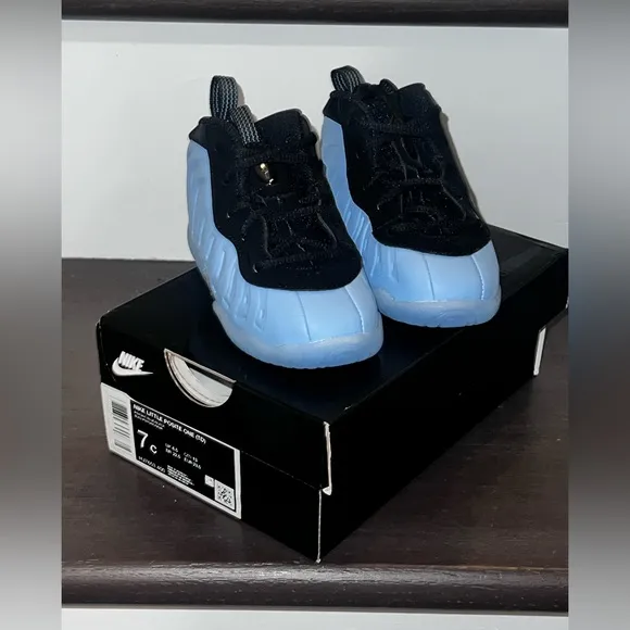 Nike Little Posite One Kids' Shoes Black/Blue NOT EVEN ON STORE SHELVES YET NWT