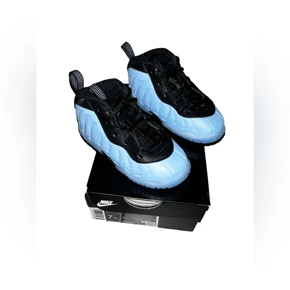 Nike Little Posite One Kids' Shoes Black/Blue NOT EVEN ON STORE SHELVES YET NWT