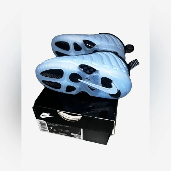 Nike Little Posite One Kids' Shoes Black/Blue NOT EVEN ON STORE SHELVES YET NWT