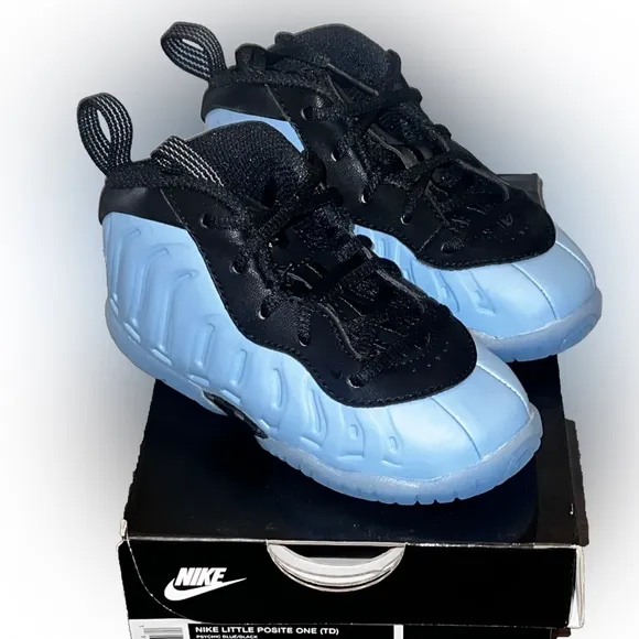 Nike Little Posite One Kids' Shoes Blue/Blk NOT ON STORE SHELVES YET NWT 10 c