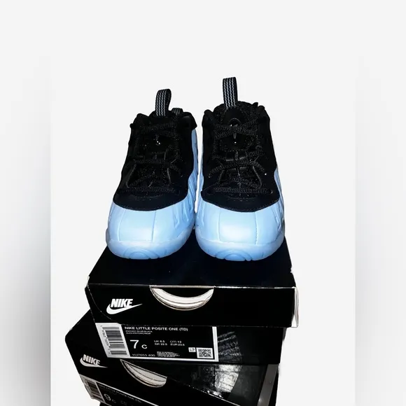 Nike Little Posite One Kids' Shoes Blue/Blk NOT ON STORE SHELVES YET NWT 10 c