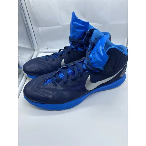 Nike Lunar Hyperquickness Basketball Hightop Sneakers Blue 652775-404 Size 14