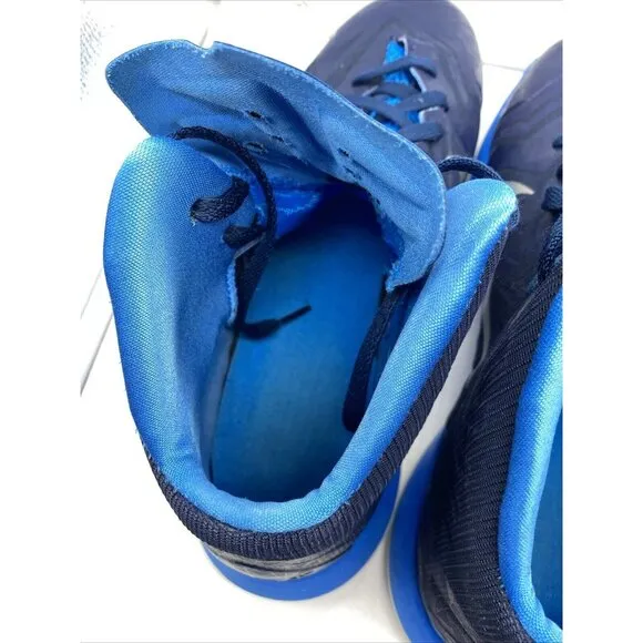 Nike Lunar Hyperquickness Basketball Hightop Sneakers Blue 652775-404 Size 14
