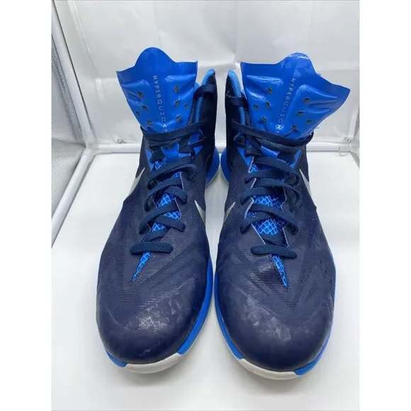 Nike Lunar Hyperquickness Basketball Hightop Sneakers Blue 652775-404 Size 14