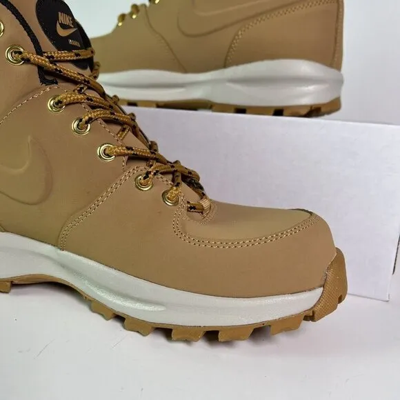 Nike Manoa Leather Boots Men's Size 8 Water Resistant Wheat Tan 454350-700