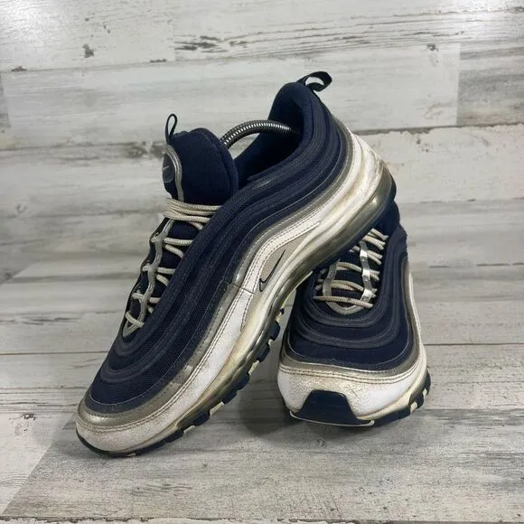 Nike Mens Air Max 97 Jimmy Jazz Sneaker Shoes White &amp; Navy Size 11‎