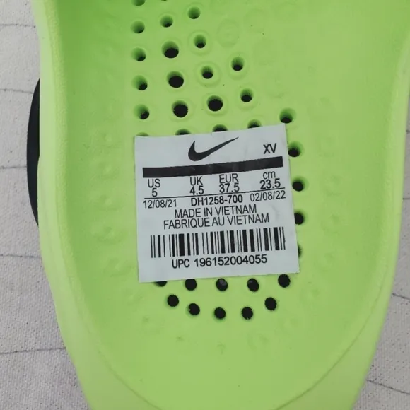 Nike Mens Matthew M Williams 5 MMW Volt Black Slide Sandals Mule DH1258-700 Sz 5
