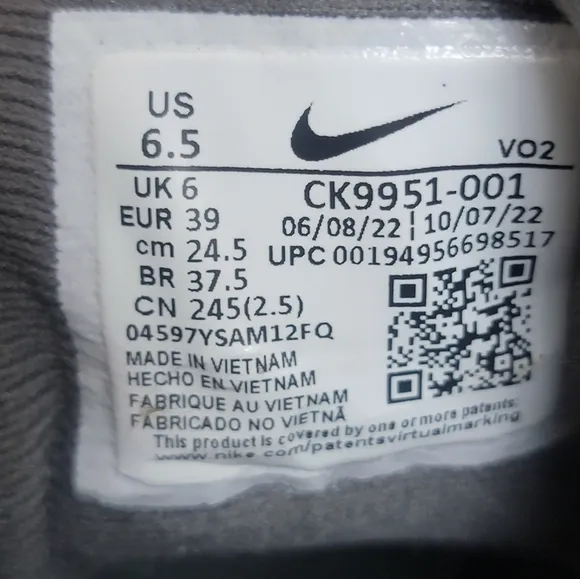 Nike Men's React SFB Black Carbon Boots Outdoor Shoes CK9951-001 Size 6.5 New