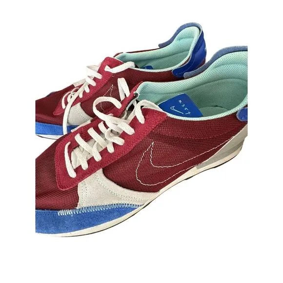 Nike Men's Red Blue Dbreak-Type Suede Mesh Lace Up Casual Sneaker Shoes Size 14