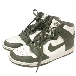 Nike Men’s Size 9.5 Dunk High White Cargo Green Khaki Mid Top Sneakers