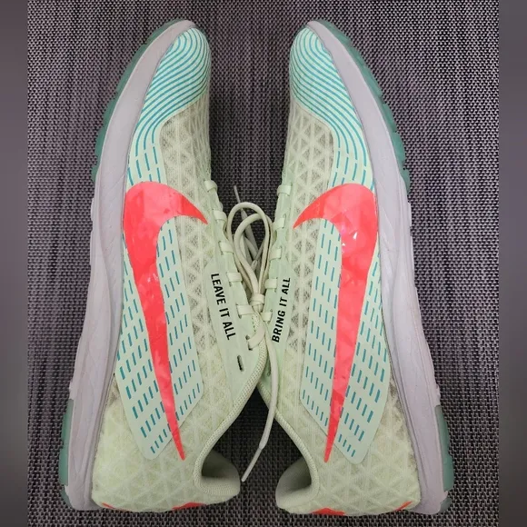 Nike Mens Zoom Rival Waffle 5 Running Shoes Unisex - GREEN/ORANGE - SIZE …