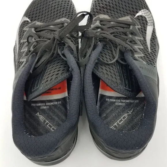 Nike Metcon 6 Mens 8 Black Mesh Low Top Crossfit Training Shoes CK9388-001