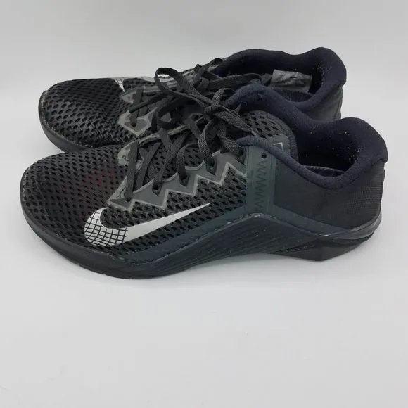 Nike Metcon 6 Mens 8 Black Mesh Low Top Crossfit Training Shoes CK9388-001