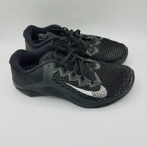 Nike Metcon 6 Mens 8 Black Mesh Low Top Crossfit Training Shoes CK9388-001