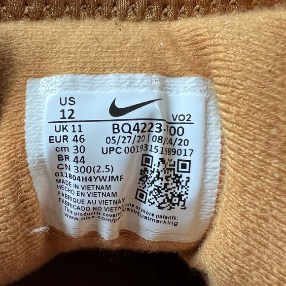 Nike Path Winter 'Wheat Cinnamon' Men's High Top Sneakers Size 12