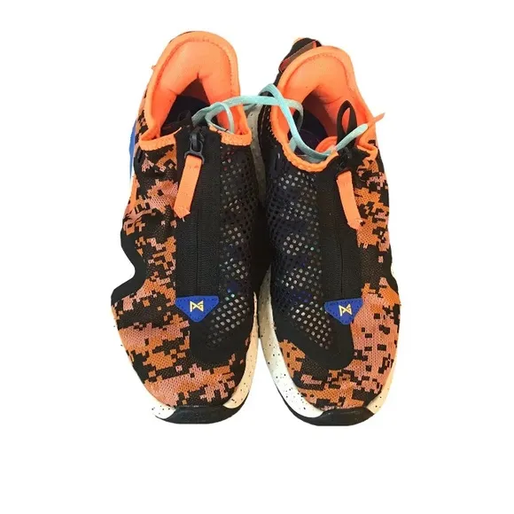 Nike PG4 Digi Camo Paul George Mesh Basketball Shoes Men's Size 7.5 #CD5079-200