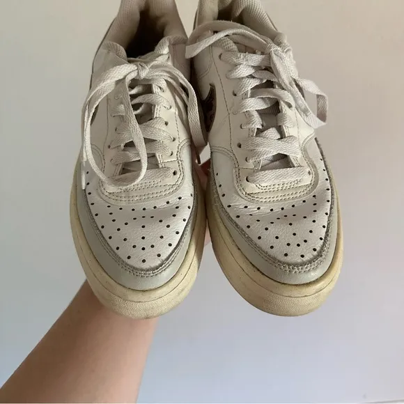 Nike Platform Leopard Print Court Vision Alta Leather Sneakers