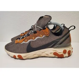 Nike React Element 55 Safari Pack Shoes Bio Beige Ostrich Print Mens Sz 8.5