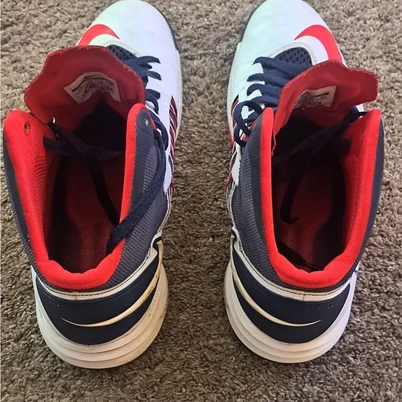 Nike Red and Blue High-Top Sneakers