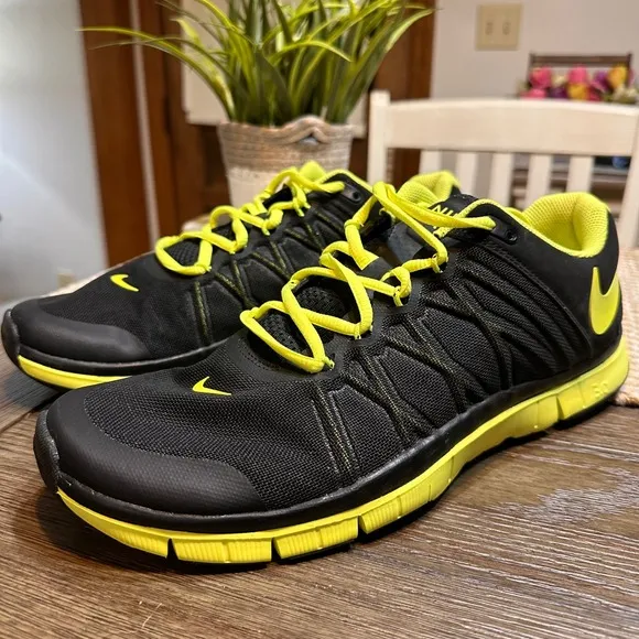 Nike Running Shoes Free Trainer 3.0 V4  Athletic Black Yellow Mens 11.5