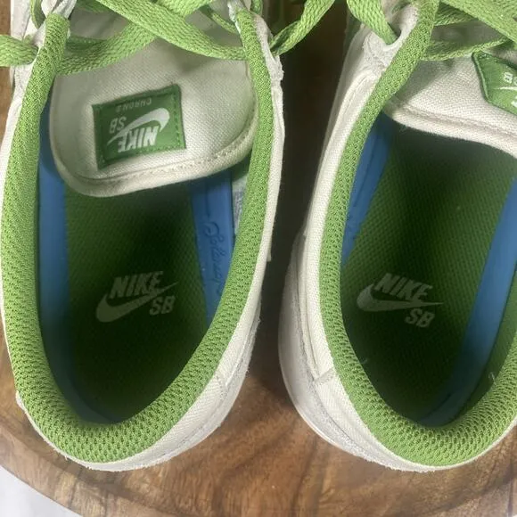 Nike SB Chron 2 Phantom Chlorophyll Mens White And Green Size 11.5 Low Top Shoes