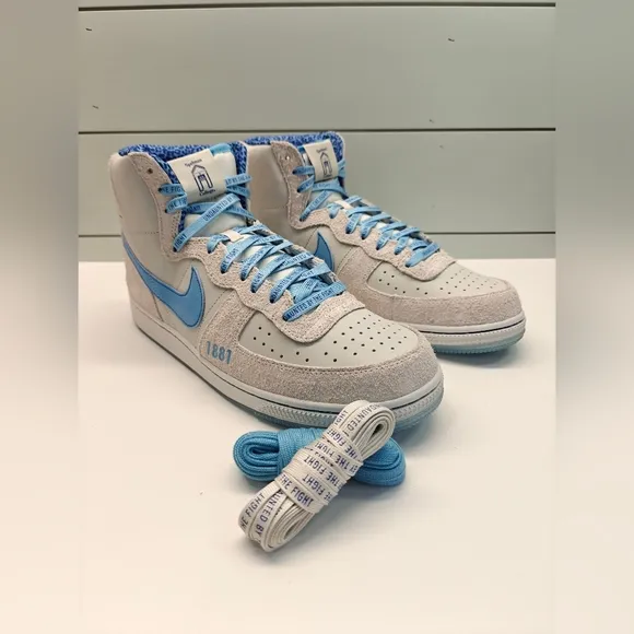 Nike Spelman College Terminator High Jaguars Light Bone Blue Sneakers Men's 13