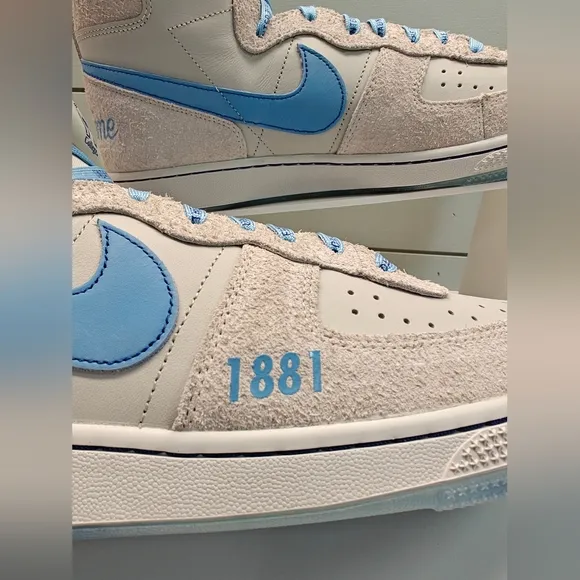 Nike Spelman College Terminator High Jaguars Light Bone Blue Sneakers Men's 13