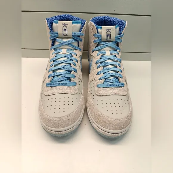 Nike Spelman College Terminator High Jaguars Light Bone Blue Sneakers Men's 13