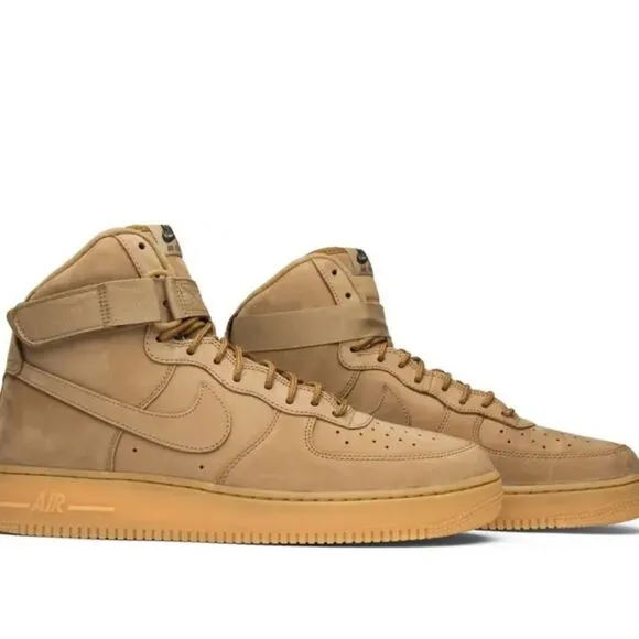 Nike Tan High-Top Sneakers Suede
