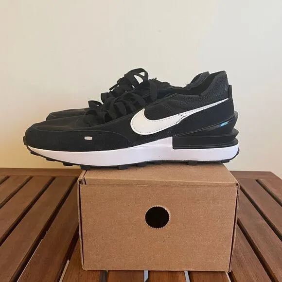 Nike Waffle One mesh sneakers Black Women size 6.5(DC2533-001)