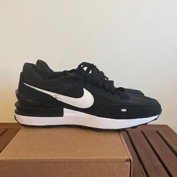 Nike Waffle One mesh sneakers Black Women size 6.5(DC2533-001)